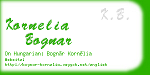 kornelia bognar business card